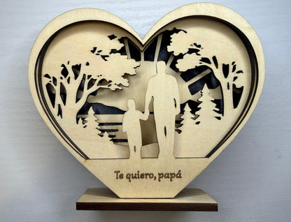 Lampara corazón personalizada
