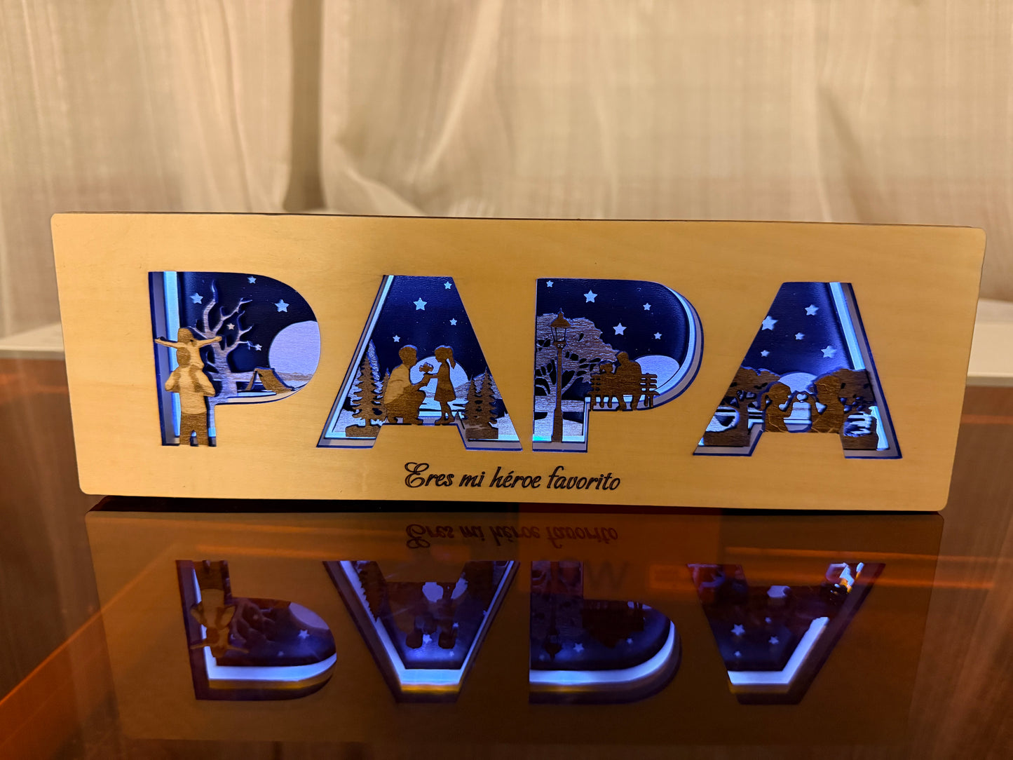 Lámpara personalizada PAPÁ niña.