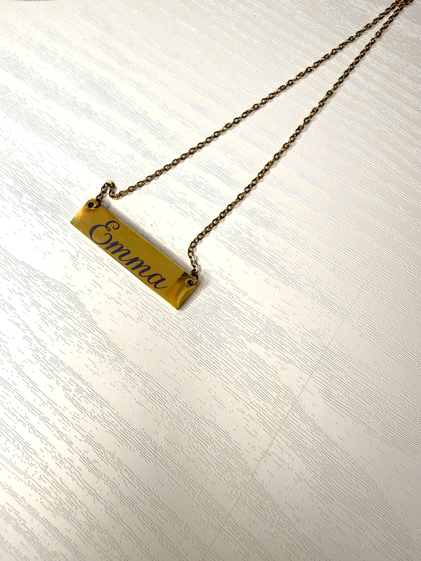 Collar de acero inoxidable dorado, color oro rosa o plateado personalizado