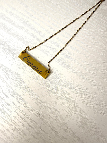 Collar de acero inoxidable dorado, color oro rosa o plateado personalizado